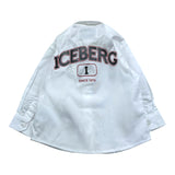 ICEBERG camicia tinta unita con logo Bianco per Neonato CMICE5306B BIANCO ICEBERG 