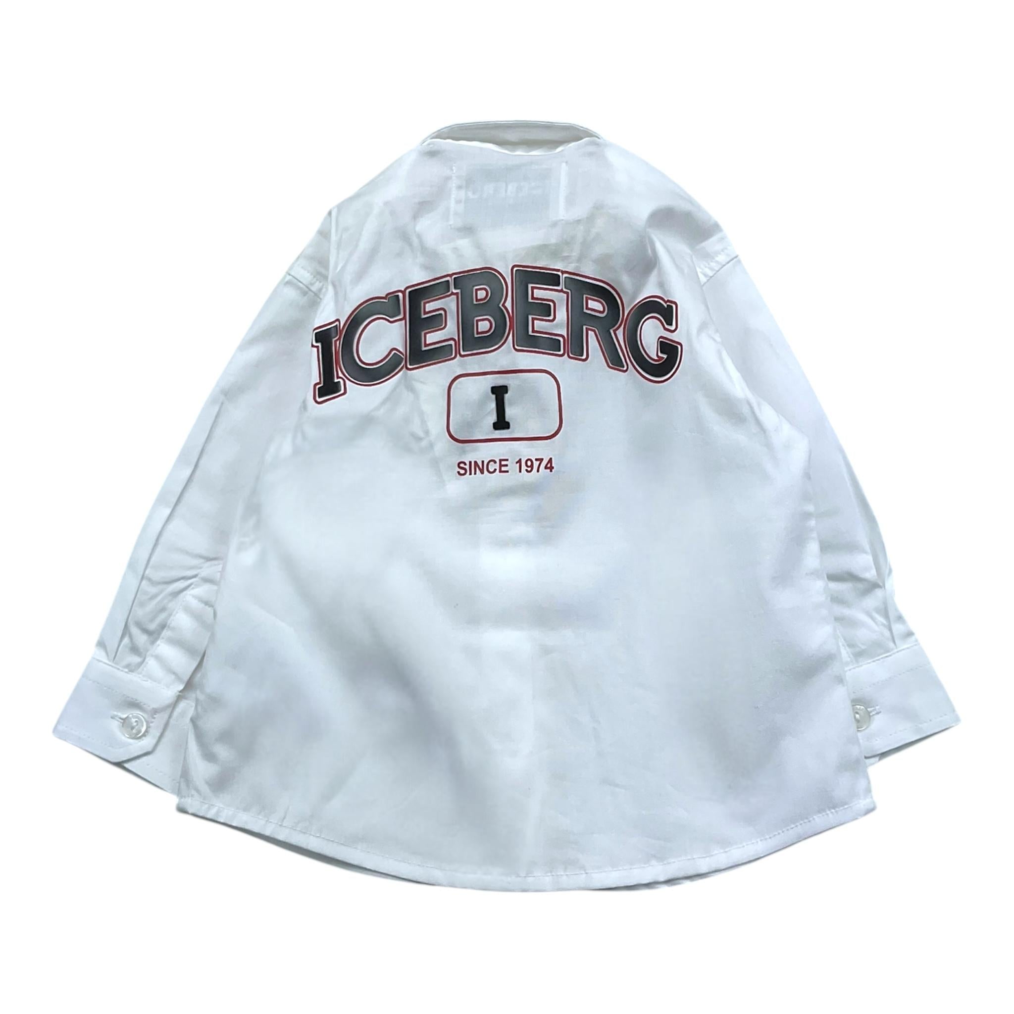 ICEBERG camicia tinta unita con logo Bianco per Neonato CMICE5306B BIANCO ICEBERG 
