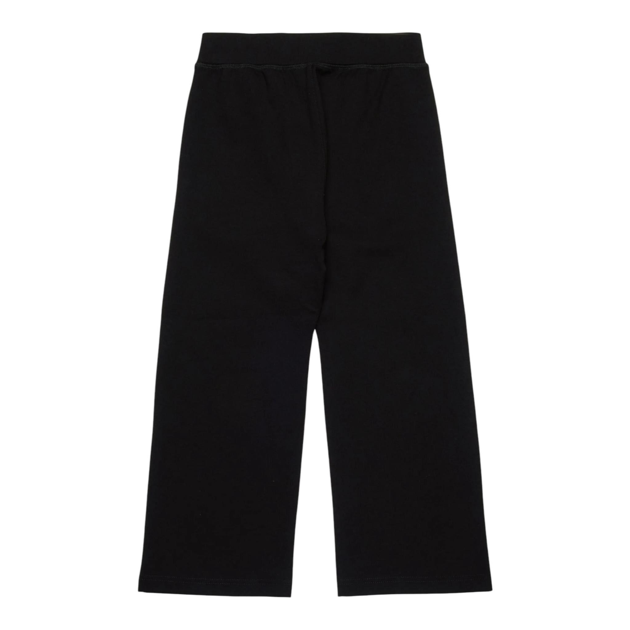 DSQUARED2 pantalone tinta unita modello palazzo Nero per Bambina DQ2556 NERO DSQUARED2 
