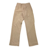Paolo Pecora Plain Trousers Striped Pattern Beige For Boys