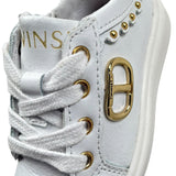 Twinset Sneakers Tinta Unita con Applicazioni E Zip per Bambina 251GCB014J BIANCO TWINSET 