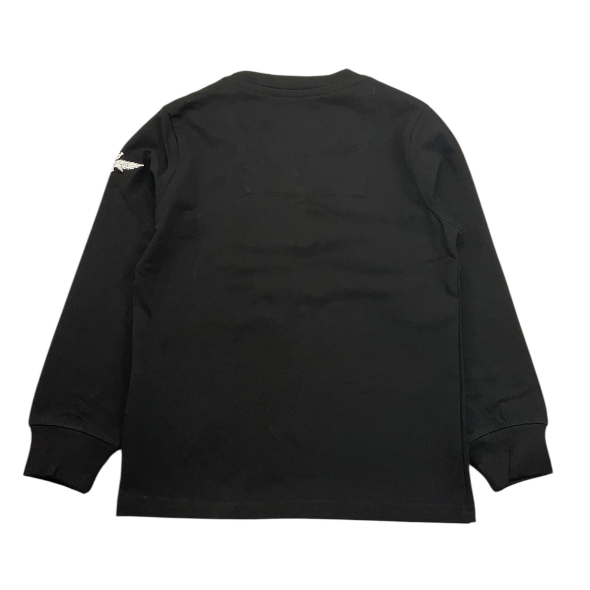 AERONAUTICA MILITARE shirt girocollo tinta unita con stampa Nero per Neonato 242TS0002AJRJ664N NERO AERONAUTICA MILITARE 