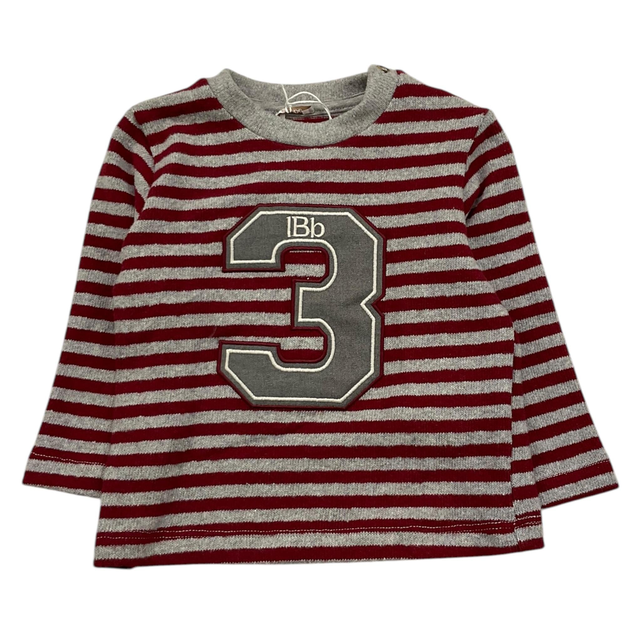 LE BEBE' maglia girocollo fantasia a righe Rosso/grigio per Neonato LBB5154 ROSSO/GRIGIO LE BEBE' 
