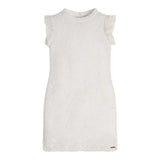 Guess Abito Tinta Unita con Ricami per Bambina J3GK14WFBD0 BIANCO GUESS 