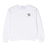 Calvin Klein Crewneck Sweatshirt Solid Color with Print White for Boys