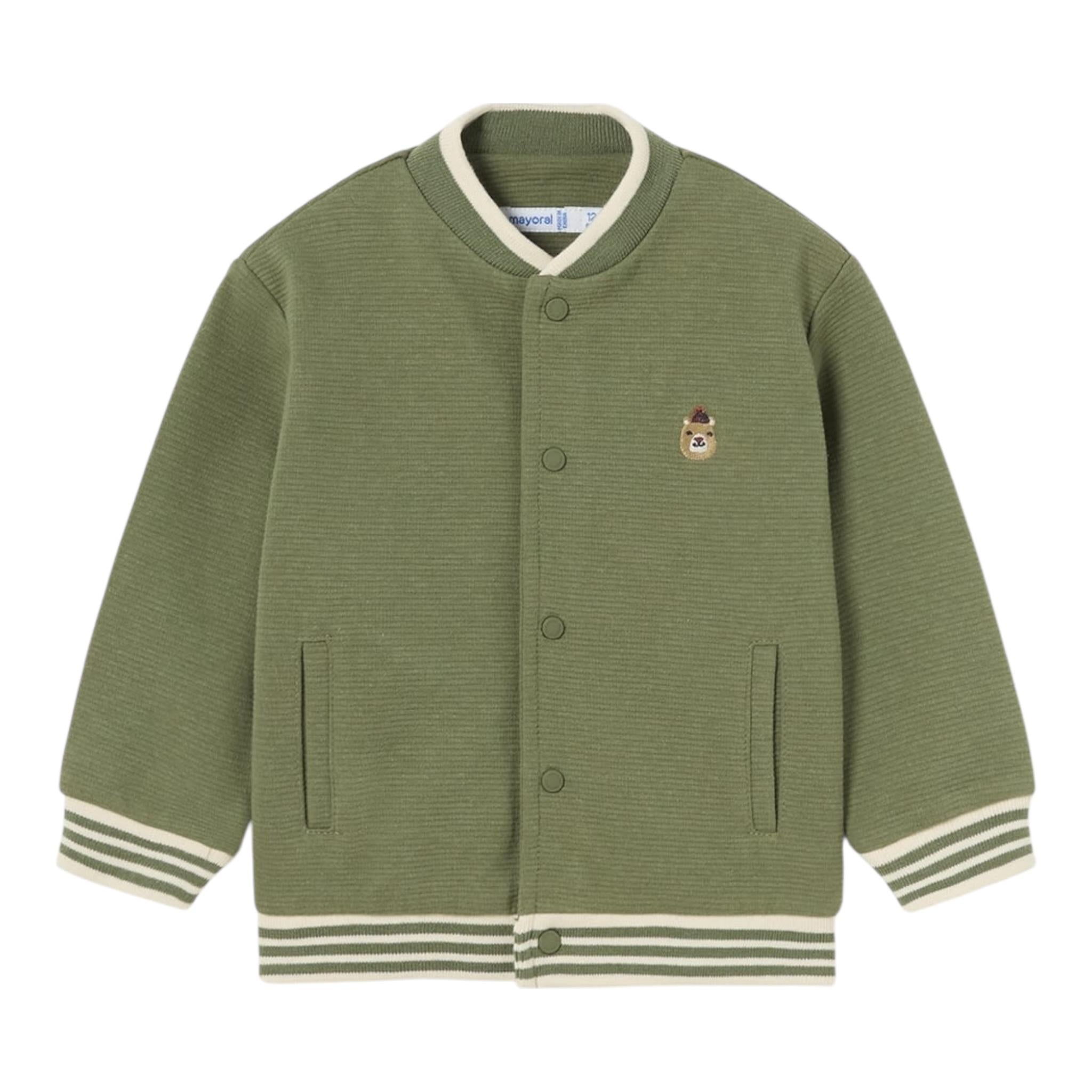 MAYORAL felpa tinta unita con bottoni Verde per Bambino 2474J VERDE MAYORAL 