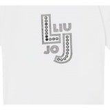 Liu Jo T-Shirt Girocollo Tinta Unita con Brillantini per Bambina GA5119XX BIANCO LIU JO 