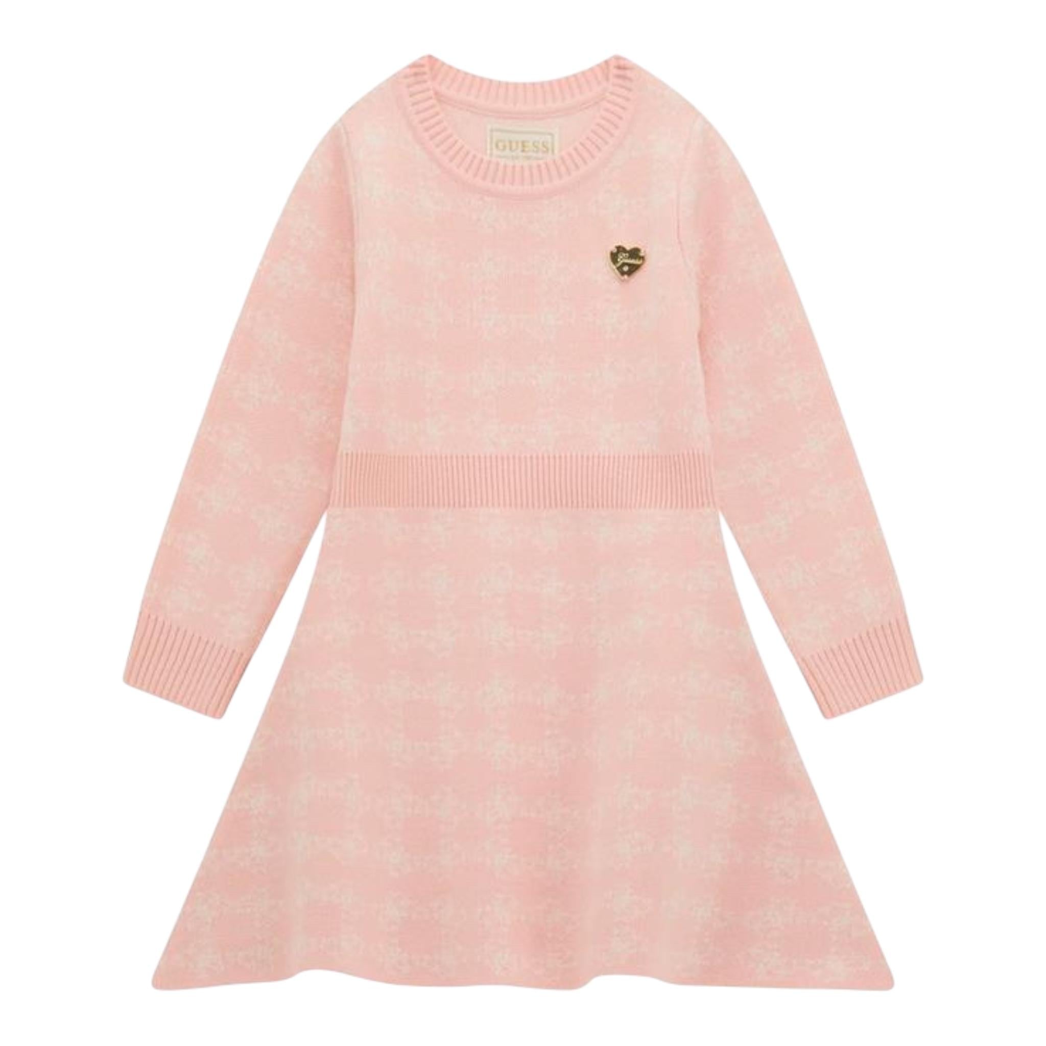 GUESS abito girocollo tinta unita logato Rosa per Bambina K4BK20Z3K10 ROSA GUESS 