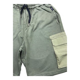 Aspesi Bermuda Shorts In Solid Color Tracksuit With Elastic Waist Green For Boys
