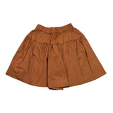 Pype Short Solid Color With Elastic Waist Brown For Girls