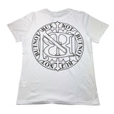 Butnot Solid Color Crewneck T-Shirt With Print White For Boys