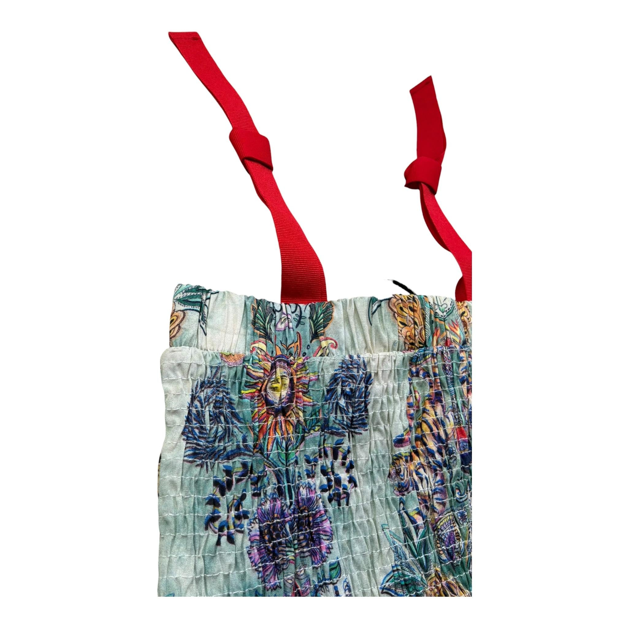 Just Cavalli Top Stampa Fantasia con Bretelle In Contrasto per Bambina JGP26115TO MULTICOLOR JUST CAVALLI 