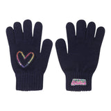 BillIEBLUSH guanti tinta unita con pailettes Blu per Bambina U20593 BLU BillIEBLUSH 