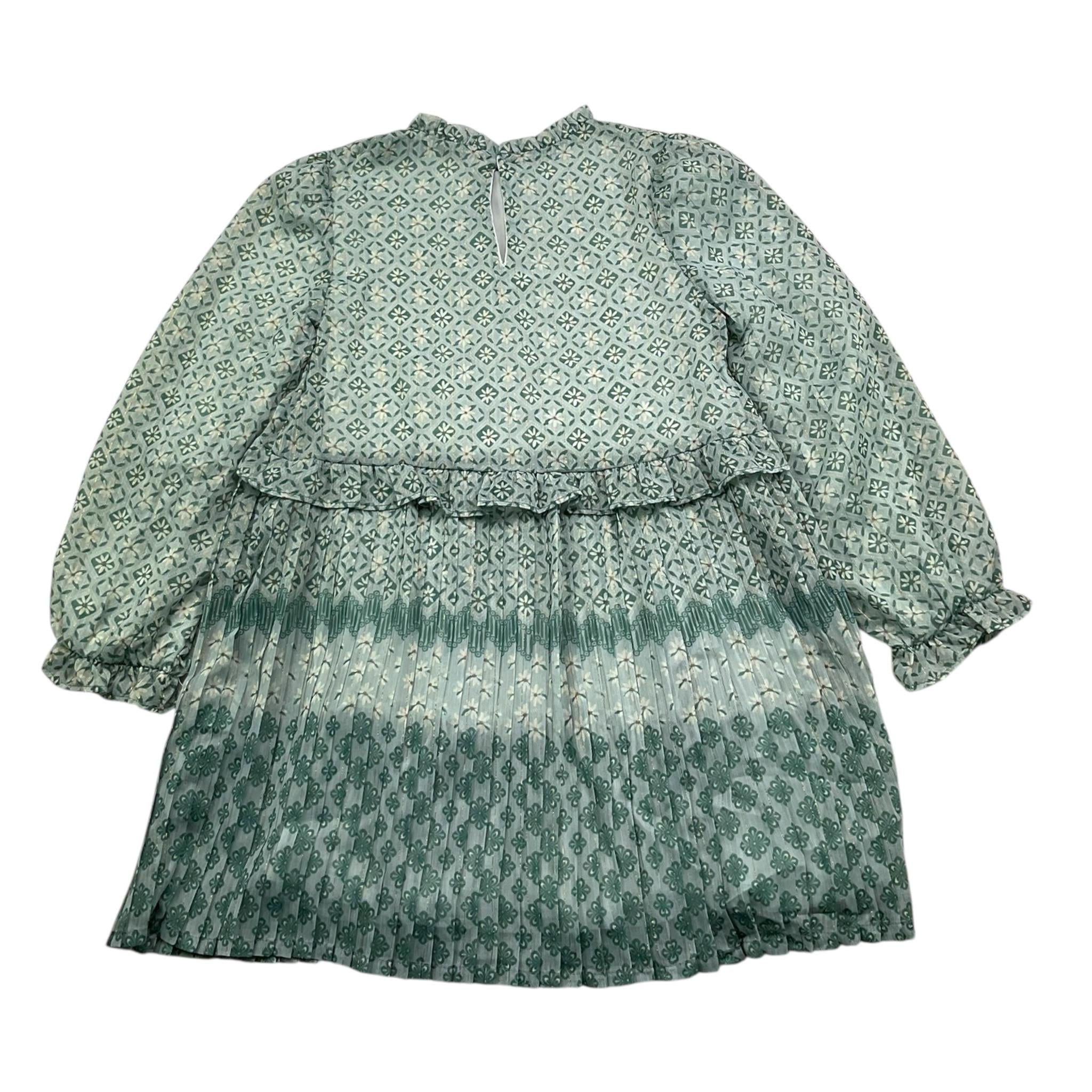 MAYORAL abito in camicia tinta unita con fantasia Verde per Bambina 4913XX VERDE MAYORAL 