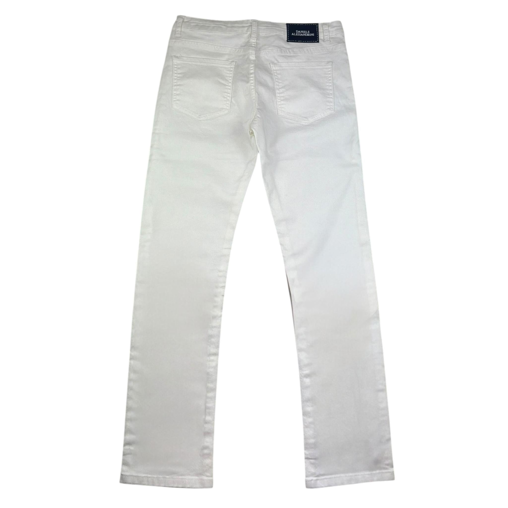 Daniele Alessandrini Jeans Tinta Unita con 5 Tasche per Bambino 1235PT PANNA DANIELE ALESSANDRINI 