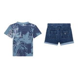 Guess Completo 2 Pezzi T-Shirt-Bermuda  per Neonato I5RG14K8HM4 BLU GUESS 