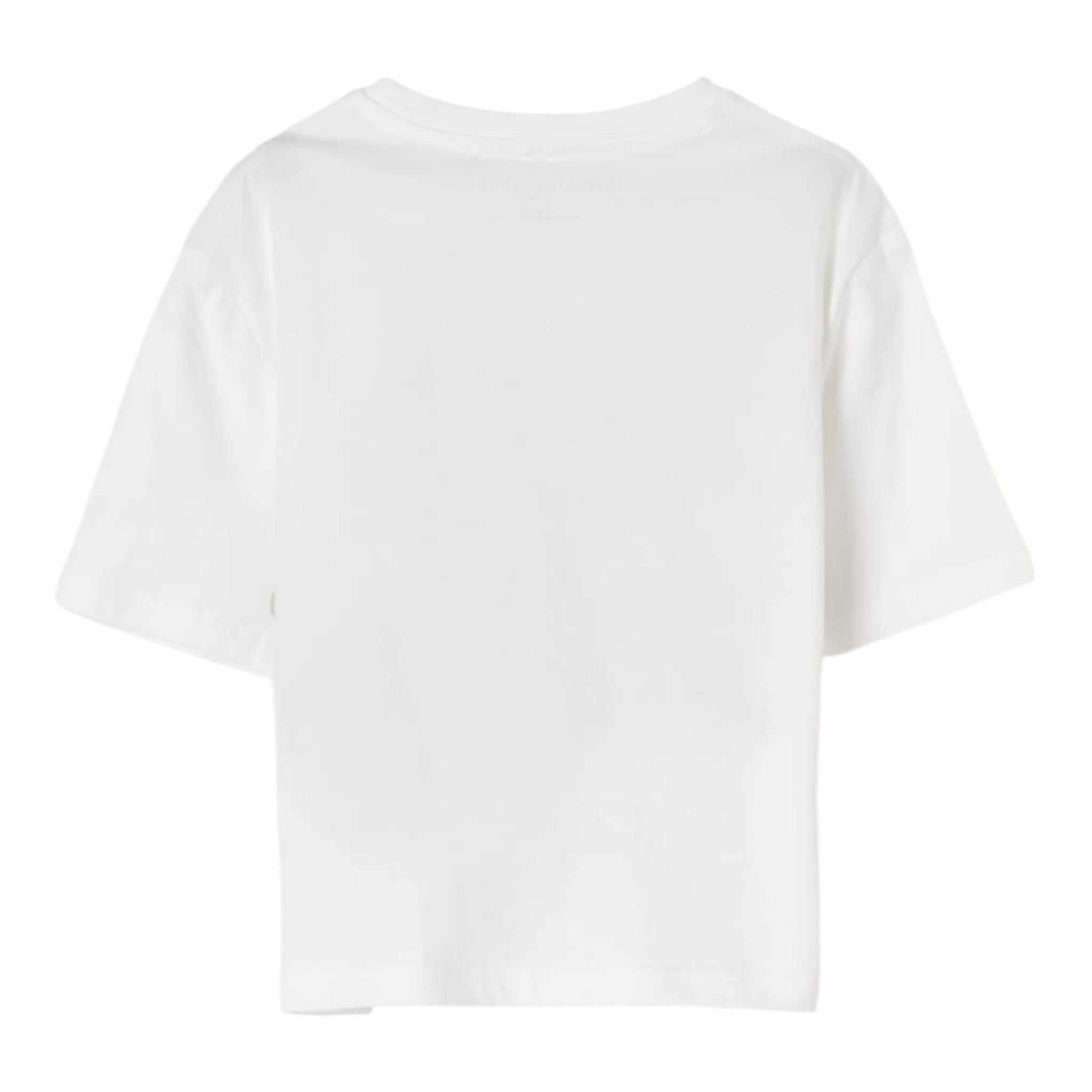 Stella Mccartney T-Shirt Girocollo Tinta Unita con Stampa per Bambina TW8A41X BIANCO STELLA McCARTNEY 