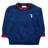 Trussardi Maglia Girocollo Tinta Unita per Neonato TIP26004MA BLU TRUSSARDI 