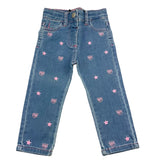 Chiara Ferragni Jeans Solid Color With Adjustable Waist Light Blue For Baby Girl