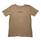 Zadig&amp;Voltaire Solid Color Round Neck T-Shirt With Sand Print For Boys