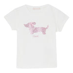 Liu Jo T-Shirt Girocollo Tinta Unita con Brillantini per Neonata KA5021XX BIANCO LIU JO 