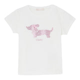 Liu Jo T-Shirt Girocollo Tinta Unita con Brillantini per Neonata KA5021XX BIANCO LIU JO 