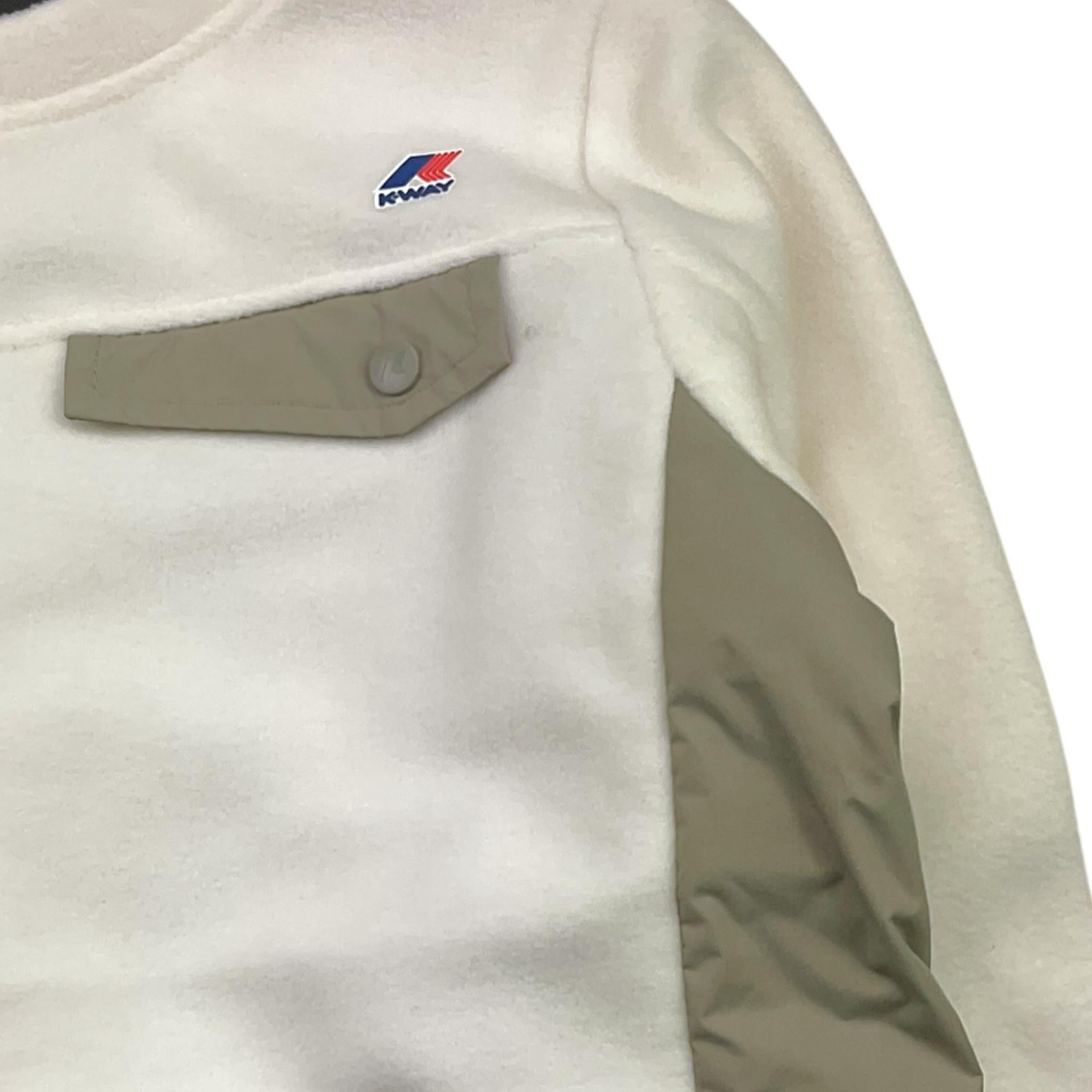 K-WAY felpa girocollo con profili in contrasto Bianco per Bambino K3135QW BIANCO K-WAY 