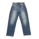 NEVER TOO jeans tinta unita con girovita regolabile Azzurro per Bambino NT1528R AZZURRO NEVER TOO 