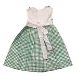 Ilfarobimbi Plain Dress With Armholes And White Check Pattern For Girls