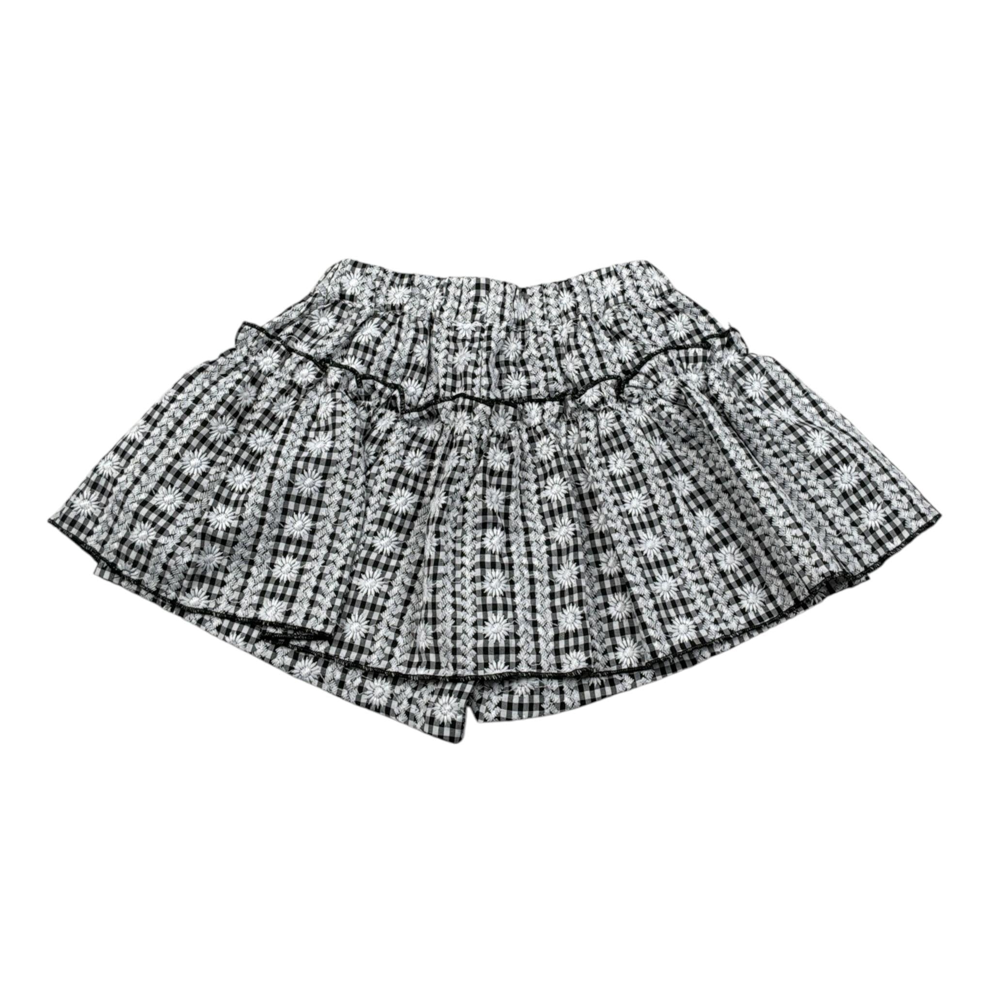 Alice Pi Short Bicolore con Ricami Bianco/Nero per Neonata S231401 BIANCO/NERO ALICE PI 