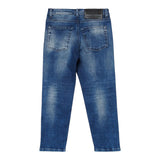 Diesel Jeans Solid Color With Adjustable Waist Blue For Boys