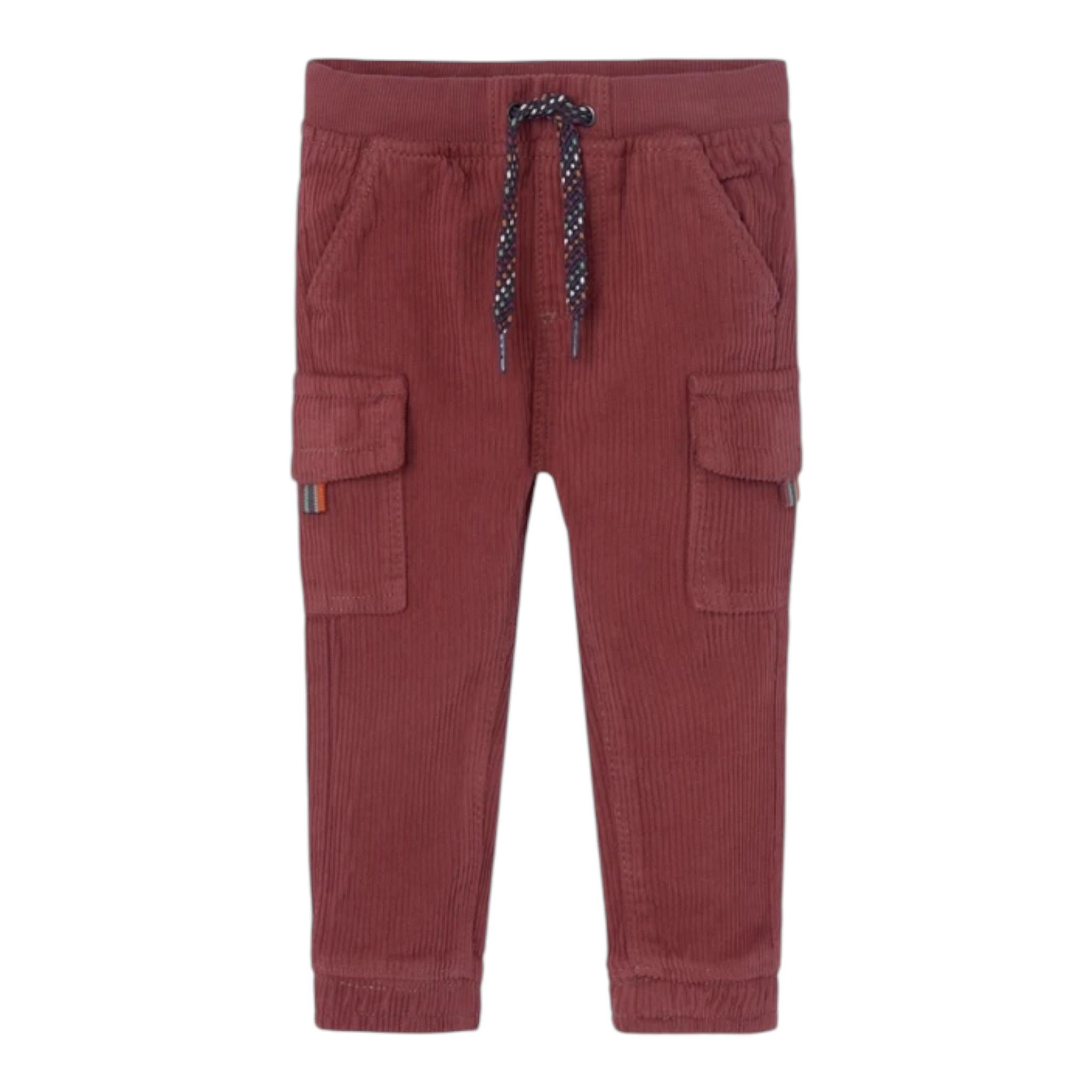 BOBOLI pantalone in velluto tinta unita con elastico in vita Ruggine per Neonato 339072 RUGGINE BOBOLI 