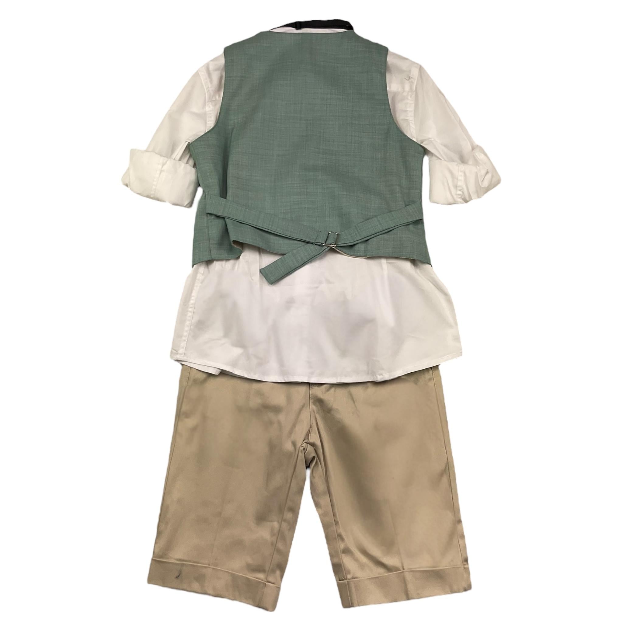 Mai'S Kids Completo 4 Pezzi Camicia-Papillon-Gilet-Pantalone per Bambino BERNARD VERDE MAI'S KIDS 