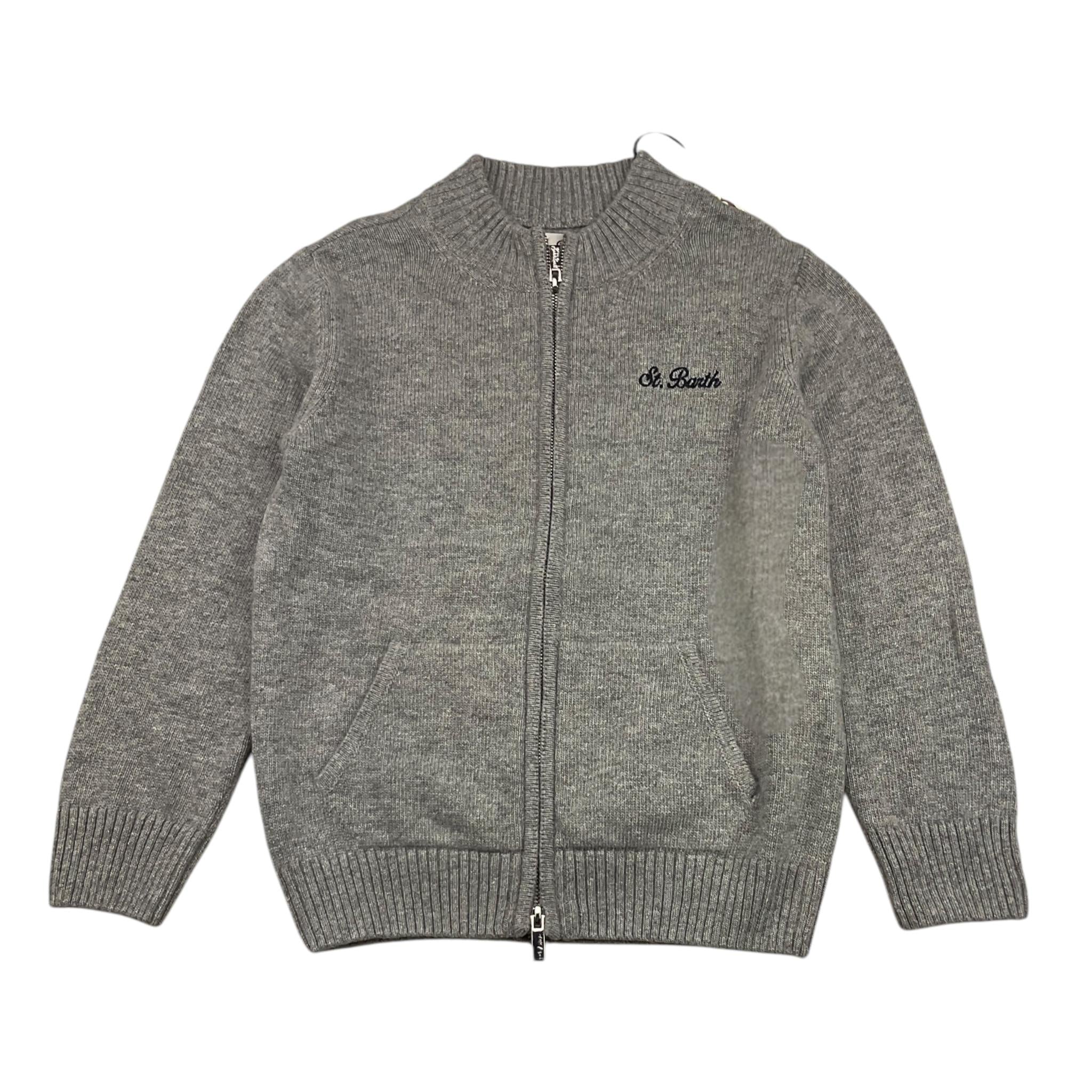 SAINT BARTH maglia tinta unita mezzo collo con zip Grigio per Bambino JEF0001 GRIGIO SAINT BARTH 