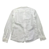 Paolo Pecora Long Sleeve Shirt Korean Collar Solid Color White For Boys