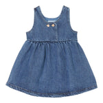 PLAY UP abito in denim tinta unita con bottoni Azzurro per Bambina PA022AP11457J AZZURRO PLAY UP 