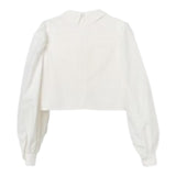 Elisabetta Franchi Plain Shirt With Asymmetry White For Girls