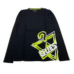 GUESS shirt girocollo tinta unita con stampa Nero per Bambino L3YI01K8HM4 NERO GUESS 