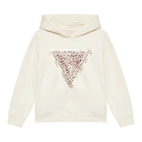 GUESS felpa tinta unita con cappuccio e stampa Panna per Bambina J4BQ08KAX74 PANNA GUESS 