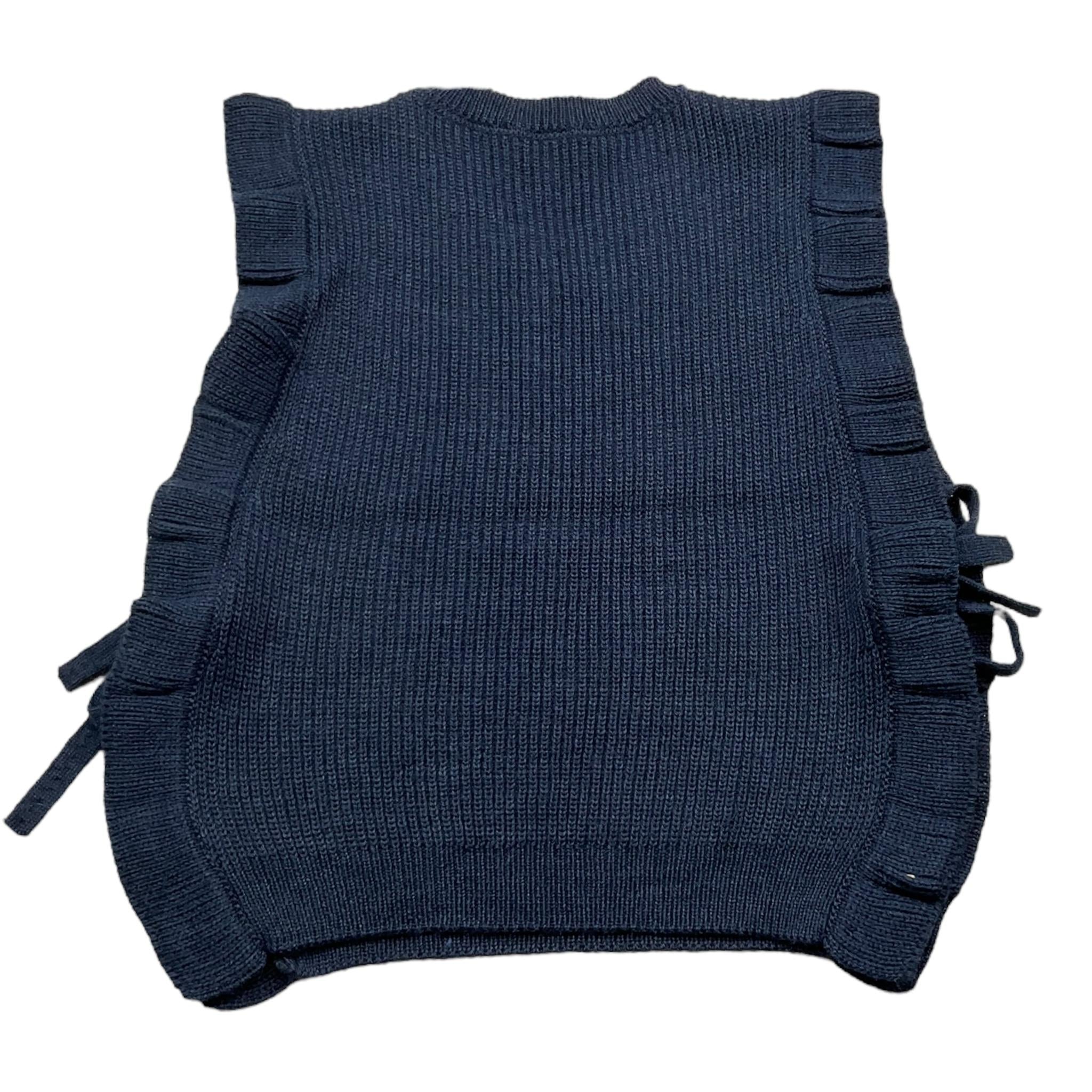 BARCELLINO gilet tinta unita scollo a v Blu per Bambina 115316J BLU BARCELLINO 