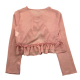 Kiriki Solid Color Sheer Pink Shrug For Girls