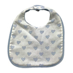 LA STUPENDERIA bavetta tinta unita con fantasia cuori Bianco/azzurro per Neonata TBBV20 BIANCO/AZZURRO LA STUPENDERIA 