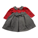 BAMBOLINA abito manica lunga tinta unita con maniche in contrasto Grigio per Neonata 9904 GRIGIO BAMBOLINA 