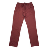 Paolo Pecora Solid Color Pants With Elastic Waist Bordeaux For Boys