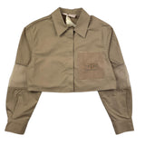 Elisabetta Franchi Long Sleeve Shirt Solid Color Beige For Girls