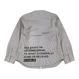 Dondup Solid Color Shirt Long Sleeve Striped Pattern White For Boys