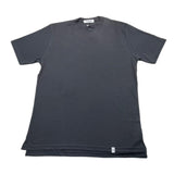 Over-D Solid Color Crew Neck T-Shirt With Side Openings Black For Boys