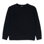 IL GUFO maglia tinta unita con trecce Blu per Neonato A24MA332EM220 BLU IL GUFO 