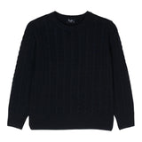 IL GUFO maglia tinta unita con trecce Blu per Neonato A24MA332EM220 BLU IL GUFO 