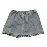 Manila Grace Gonna In Denim Tinta Unita con Elastico In Vita per Bambina 373GMBS25 AZZURRO MANILA GRACE 